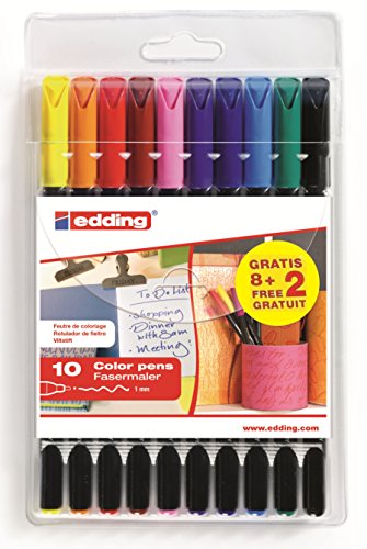 Edding – Tasche Von 10 Fasermaler edding (1200/10 S) von edding