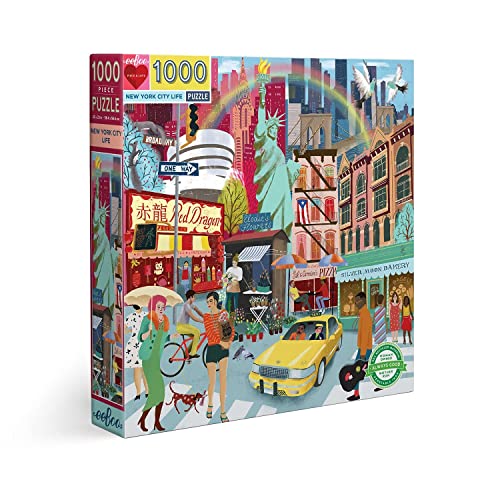 eeBoo Piece and Love New York Life Puzzle für Erwachsene, quadratisch, 1000 Teile von eeBoo