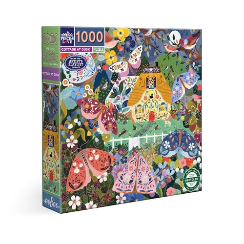 Eeboo Puzzle mit 1000 Teilen, Cottag at Dusk – Puzzle 1000 Teile, die die Delikatesse der Natur einfangen – Maße 58,5 cm x 58,5 cm Eeboo Puzzle mit 1000 Teilen, Cottag at Dusk – Puzzle 1000 Teile, die die Delikatesse der Natur einfangen – Maße 58,5 cm x 58,5 cm von eeBoo