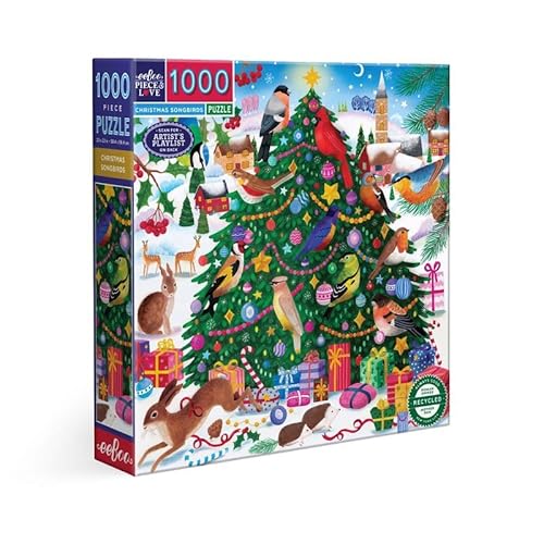 Eeboo - Puzzle mit 1000 Teilen Christmas Songbirds – Weihnachtspuzzle 1000 Teile – Maße 58,5 cm x 58,5 cm Eeboo - Puzzle mit 1000 Teilen Christmas Songbirds – Weihnachtspuzzle 1000 Teile – Maße 58,5 cm x 58,5 cm von eeBoo