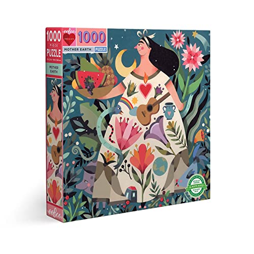 eeBoo PZTMOE Mother Earth Animals 1000 Teilen, Motiv Mutter Natur, Puzzle aus recyceltem Karton von eeBoo