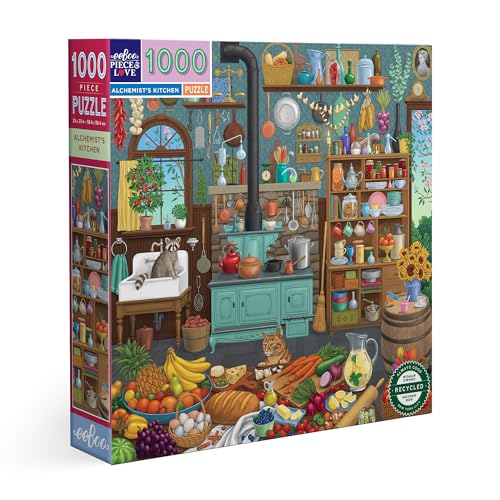 eeBoo Küche des Alchemisten Erwachsene Puzzle mit 1000 Teilen aus recyceltem Karton mit faszinierenden Details – PZTALK von eeBoo