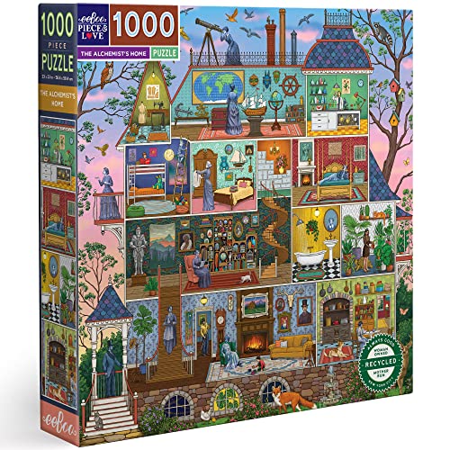 eeBoo PZTAST Garden Puzzle für Erwachsene, 1000 Teile – das Haus des Alchemisten von eeBoo