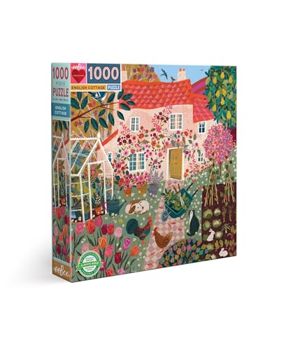 eeBoo PZTCGE English Cottage Erwachsene, 1000 Teile Puzzle aus recyceltem Karton von eeBoo