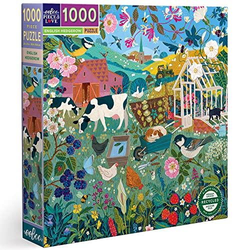 eeBoo, 1000 Teile – Das englische Gehäuse recyceltem Karton – hochwertiges Puzzle für Erwachsene – PZTEHG von eeBoo