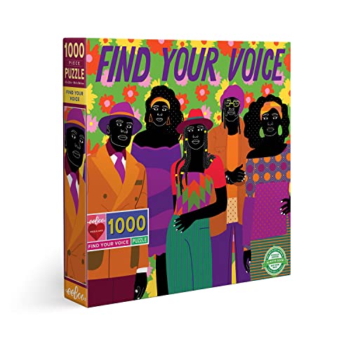 eeBoo PZTFRV Find Your Voice Erwachsene 1000 Teile aus recyceltem Karton-Buntes Puzzle-PZFFRV von eeBoo