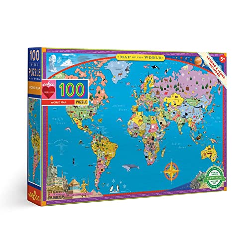 eeBoo PZWR2 Puzzle, Weltkarte von eeBoo