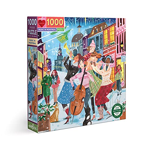 eeBoo PZTMTL Music in Montreal Puzzle für Erwachsene, 1000 Teile aus recyceltem Karton, Größe: 58,4 x 58,4 cm von eeBoo