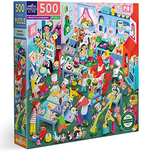 eeBoo Piece and Love What's Cooking? 500-teiliges quadratisches Erwachsenen-Puzzle, ab 14 Jahren (PZFCOK) von eeBoo