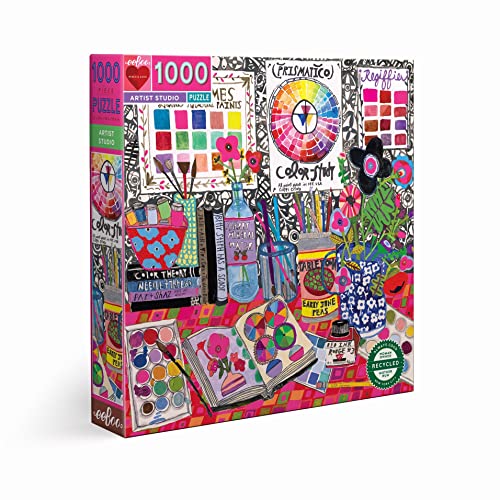 eeBoo PZTATS, Künstlerstudio – Puzzle für Erwachsene, 1000 Teile aus recyceltem Karton, Mehrfarbig eeBoo PZTATS, Künstlerstudio – Puzzle für Erwachsene, 1000 Teile aus recyceltem Karton, Mehrfarbig von eeBoo