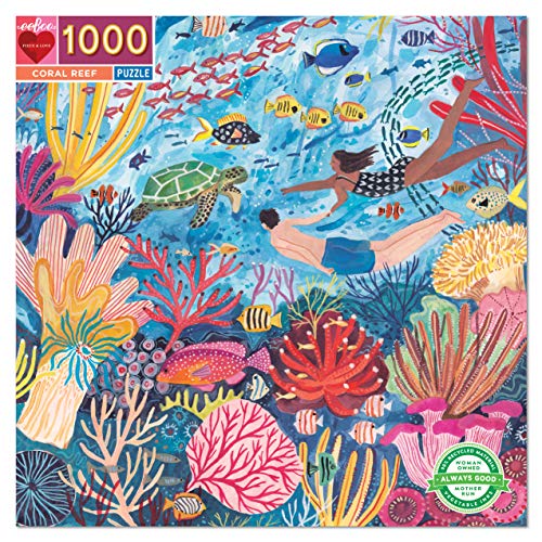 eeBoo Puzzle carré 1000 pièces : Récif de Corail von eeBoo