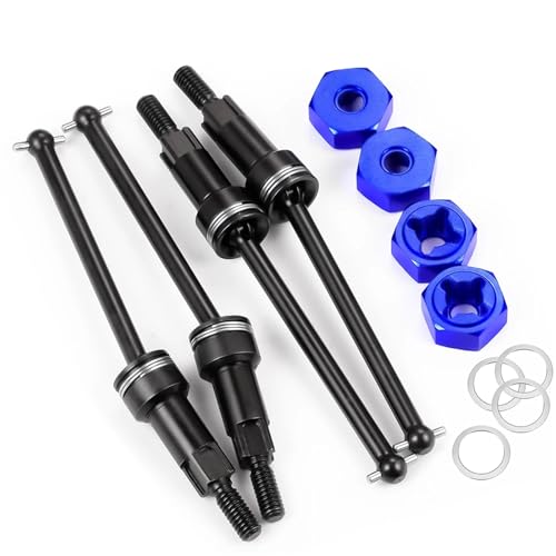 1 Set Metall Vorne und Hinten Antriebswelle Antriebswellen und Adapter for 1/18 for GRA-NITE for Typ-hon for Grom RC Auto Upgrade Teile(Blauw) von eejinwen