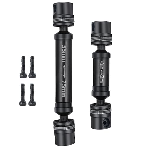 2 Stück 40–50 mm 55–75 mm Stahl-Antriebswellengelenk CVD-Chassis-Mittelantriebswelle for 1/18 for TRX4M for Bro-nco for Defe-nder RC Crawler Car(9246) von eejinwen