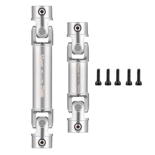 2 Stück 40–50 mm 55–75 mm Stahl-Antriebswellengelenk CVD-Chassis-Mittelantriebswelle for 1/18 for TRX4M for Bro-nco for Defe-nder RC Crawler Car(9839) von eejinwen