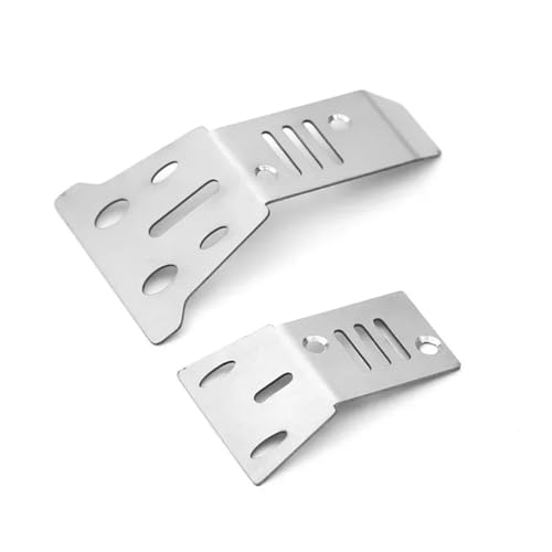 2 Stück Edelstahl-Chassis-Panzerungsschutz vorne und hinten for ARR-ma 1/14 for Mo-jave for Gr-om RC-Auto-Upgrade-Teile Zubehör von eejinwen