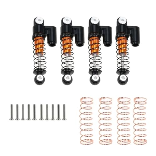 32mm Aluminium Gewinde Mini Stoßdämpfer for 1/24 RC Crawler Auto Axial SCX24 90081(A Gold) von eejinwen