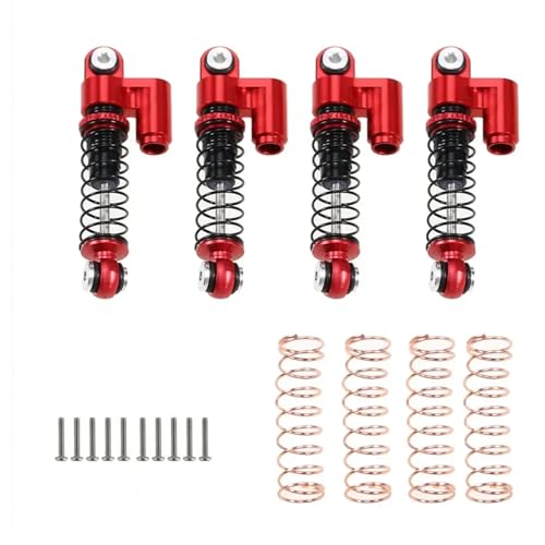 32mm Aluminium Gewinde Mini Stoßdämpfer for 1/24 RC Crawler Auto Axial SCX24 90081(A RED) von eejinwen