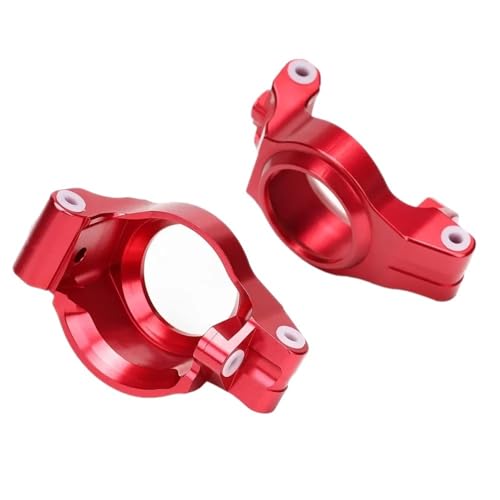 7732 Aluminium Front C Hub Caster blöcke for RC Crawler Auto for Tra-xxas 1/5 for XM-axx for X-Maxx 77076-4 77086-4(Rood) von eejinwen