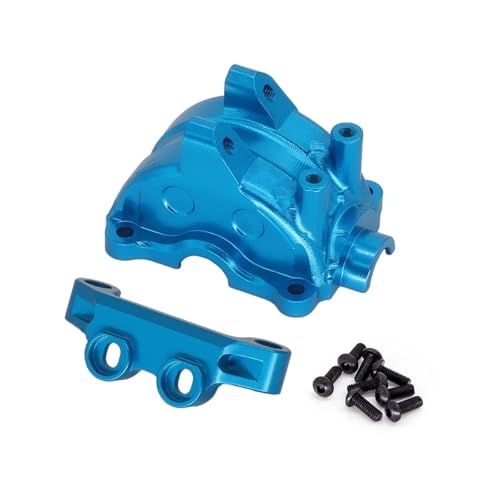 Aluminium-Differentialgetriebeabdeckung vorne oder hinten und Oberarmhalterungsarmstabilisator for Tam-iya TT02-Upgrade-Kit(Blauw) von eejinwen