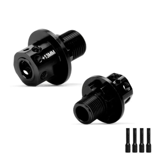 Aluminium Verlängert Rad Hex(+13MM) AR310484 310592 Upgrade Teil for 1/8 RC Auto for ARR-MA 1/7 for FIRET-EAM 6S for KRA-ton(Black 2Pcs) von eejinwen