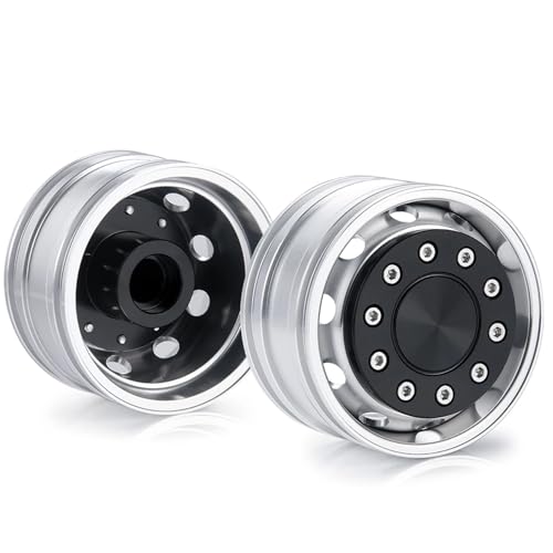 Aluminium-Vorderradnabe for Unpo-wer for Beadlock-Räder Felgen for 1/14 for Tam-iya Truck RC Climbing Trailer Cargo Car Teile(2PCS) von eejinwen