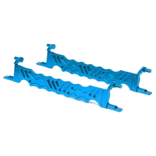 Aluminiumlegierung-Batteriehalter unten, Marineblau, Upgrade-Teile Nr. 7719, 2 Stück for RC-Auto 1/5, for Tra-xxas, for X-Maxx, for XM-axx 77076-4 77086-4(Blauw) von eejinwen