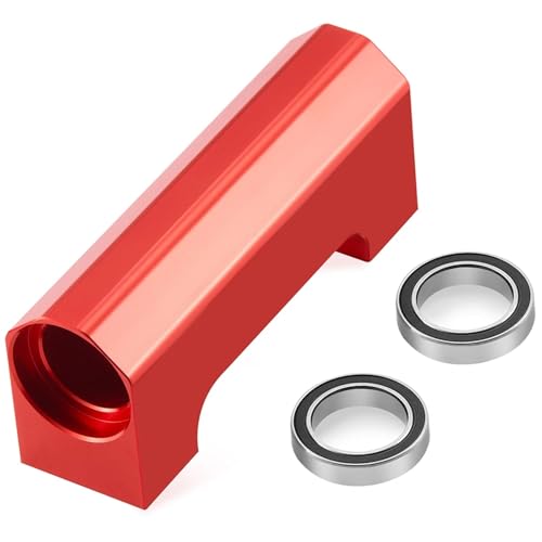 Basher Block Antriebswelle Unterstützung und Lager aus Aluminiumlegierung for 1/5 for X-MAXX 6S & 8S Upgrade-Teile(Rood) von eejinwen