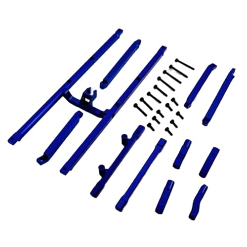 CNC Aluminium Legierung Chassis Top Brace Verstärkung Kit for 1/5 for Tra-xxas for Xm-axx for X-maxx RC Upgrade Teile Zubehör(Blauw) von eejinwen