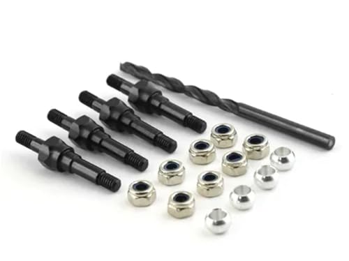 Carbon Stahl Vorne Und Hinten Universal Stoßdämpfer Halterungen for RC Auto for ARR-MA 1/8 for KRA-TON 6S for Out-CAST 1/7 for INFR-Action 1/10 4WD(Zwart) von eejinwen
