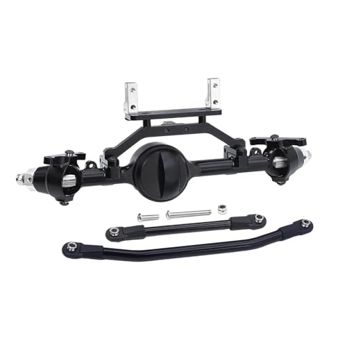 D90 CNC Aluminium Legierung Vorne Hinterachse Komplette Set for 1/10 RC Crawler RC4WD for Gela-nde II TF2 D110 for Yota II Gerade Achsen(Front Axle Black) von eejinwen