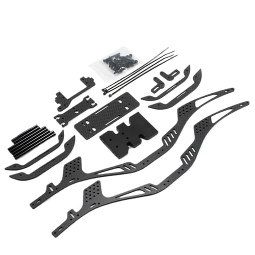 Kohlefaser for LCG-Chassis-Kit Cheater Rigs-Rahmen mit Delrin-Skid for 1/10 RC-Car-Crawler SCX10 II for Element for En-Duro for Co-mp Builds Kohlefaser for LCG-Chassis-Kit Cheater Rigs-Rahmen mit Delrin-Skid for 1/10 RC-Car-Crawler SCX10 II for Element for En-Duro for Co-mp Builds von eejinwen