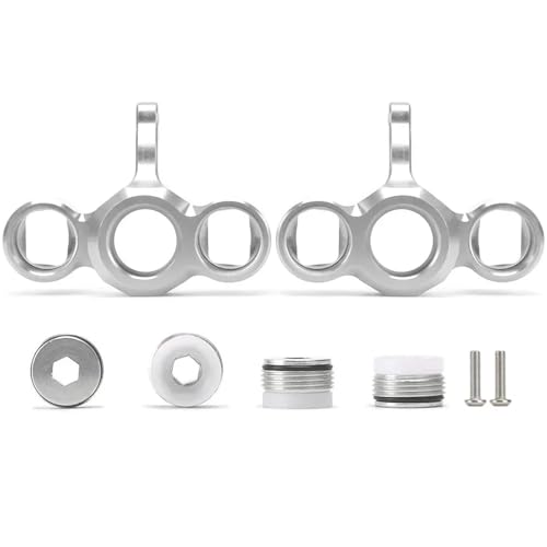 Legierung 2-teiliger Front Steering Block #AR330187 Upgrade-Zubehör for 1/7 1/8 RC-Autos for AR-RMA for FEL-Ony(Silver) von eejinwen
