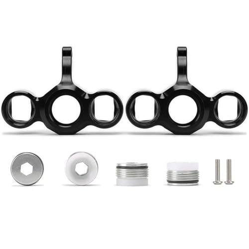 Legierung 2-teiliger Front Steering Block #AR330187 Upgrade-Zubehör for 1/7 1/8 RC-Autos for AR-RMA for FEL-Ony(Zwart) von eejinwen