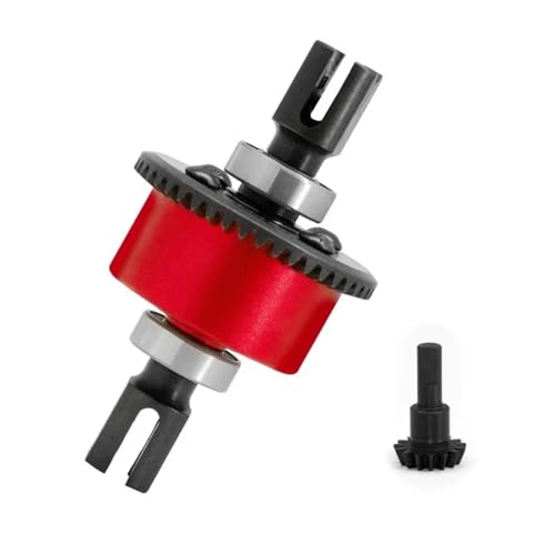 Metall Vorne Hinten Differential 43T 10T for ARR-ma 6S 1/8 for KRA-ton for Out-cast 1/7 Upgrade Teile Zubehör(Rood) von eejinwen