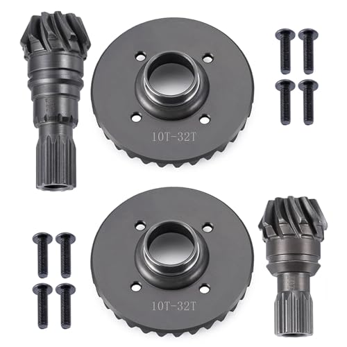 Stahl Vorne Hinten Diff Getriebe Stick Kegelräder 10T-32T for 1/5 for T-RAXXAS for X-MAXX Teile(Front and Rear) von eejinwen
