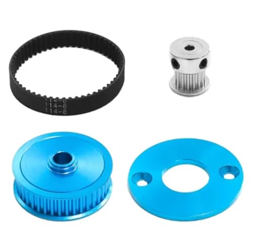 TT-02 Geräuscharmer Riemenantrieb 16T 40T Getriebezahnradsystem DIY-Modifizierungs-Upgradeteile for Tam-iya TT02 TT-02 1/10 RC-Auto(Blauw) von eejinwen