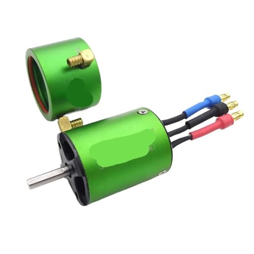 eejinwen 3-4S 2835 KV3300 4-Poliger bürstenloser Motor mit 4 mm Welle und Wasserkühlungsmantel, gekühlte Abdeckung for RC-Boot, Jet, Marineyacht(Motor with Jacket) von eejinwen