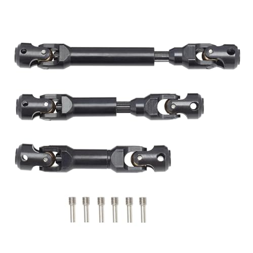 eejinwen 3Pcs Metall Antriebswelle CVD Antriebswelle for Tra-xxas TRX6 TRX-6 G63 6X6 1/10 RC Crawler Auto Upgrade Teile von eejinwen