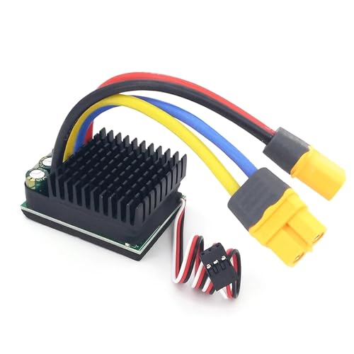 eejinwen 3S-7S 10V-32V 50A 480A Gebürsteter ESC-Drehzahlregler for BEC 5V 2A for Bürstenmotor 775 795 RC-Boot RC-Auto Crawler Truck Tankpumpe(with XT60 Plugs) von eejinwen