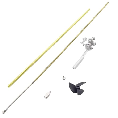 eejinwen 4 mm 350 mm Flexible Welle CW CCW Antriebskabel Welle Federbeinhalterung 36 mm Propeller for RC-Bootsgeschwindigkeit for Mono V for ovalen Katamaran(1set Left Hand) von eejinwen