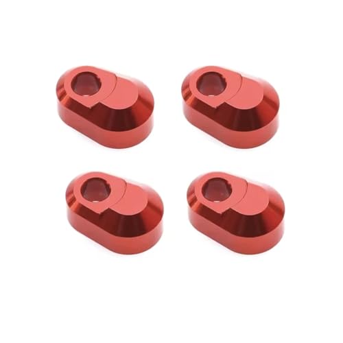 eejinwen 4 stücke Metall Suspension Pin Retainer 7743 for Tra-xxas 1/5 for X-MAXX 6S 8S 1/6 XRT 8S 1/10 for MAXX RC Auto Upgrade Teile Zubehör(Rood) von eejinwen