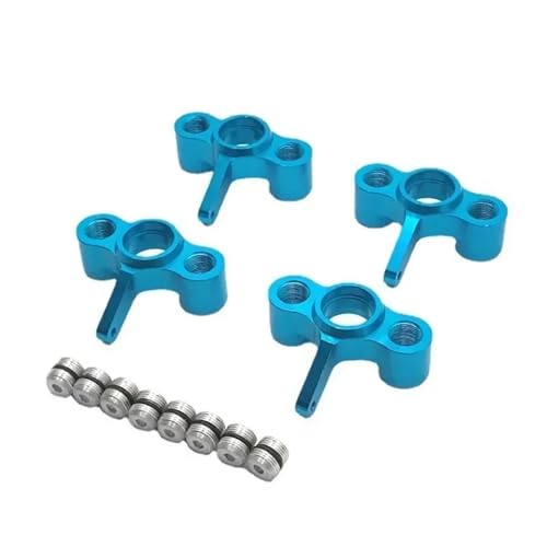 eejinwen 4-teiliger Metall-Achsschenkel-Nabenträger for JLB for Racing for Che-etah 11101 21101 J3 for Speed ​​1/10 RC-Auto-Upgrade-Teile(Blauw) von eejinwen