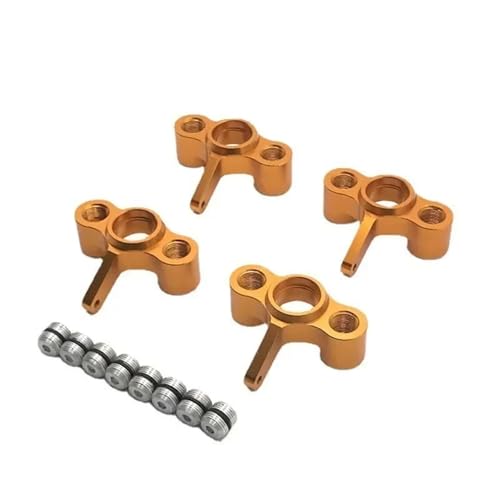 eejinwen 4-teiliger Metall-Achsschenkel-Nabenträger for JLB for Racing for Che-etah 11101 21101 J3 for Speed ​​1/10 RC-Auto-Upgrade-Teile(Yellow) von eejinwen