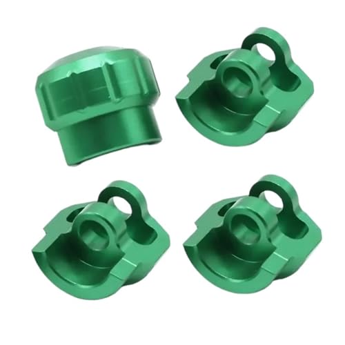 eejinwen 4PCS Aluminium Legierung Stoßdämpfer Kappe Absorber Protector for ARR-MA 1/7 1/8 RC Auto Upgrade Teile Zubehör(Green) von eejinwen