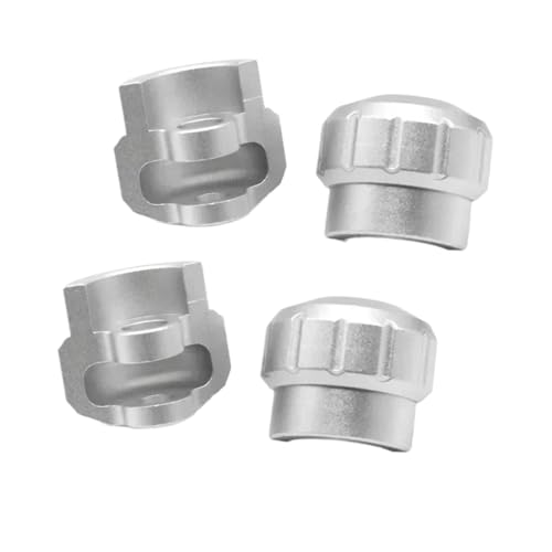 eejinwen 4PCS Aluminium Legierung Stoßdämpfer Kappe Absorber Protector for ARR-MA 1/7 1/8 RC Auto Upgrade Teile Zubehör(Silver) von eejinwen