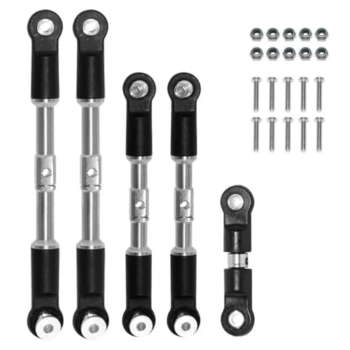 eejinwen 5 stücke Stahl Spannschlösser Sturz Links Toe Links Set Verknüpfung for ARR-ma 1/7 for Infr-Action for 1/8 for Typ-hon Upgrade Teile von eejinwen