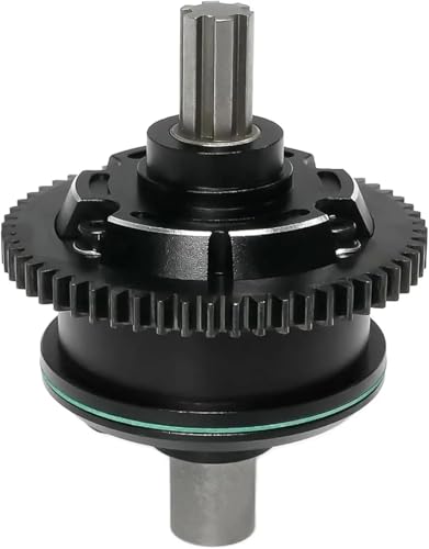 eejinwen 57T Metall-Mitteldifferenzialsatz for ARR-MA ARA311165, kompatibel mit 1/10 for KRA-ton, for Out-cast 4S V2 BLX, 1/8 for Moj-ave 4S for BLX – Upgrade-Teil(Zwart) von eejinwen