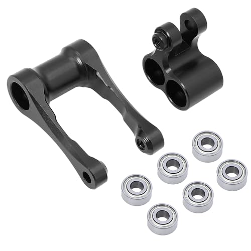 eejinwen 7075 Alloy Rear Shock Absorber Lenkarm Lenkservohalterung for LOSI 1/4 for Pro-Moto MX Motorrad RC mit vergrößerten Lagern(Zwart) von eejinwen