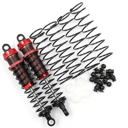 eejinwen Aluminium Big BORE GO 90MM DÄMPFER 2 STÜCKE for 1/10 RC Off Road CAR # for BBG-0090(Rood) von eejinwen
