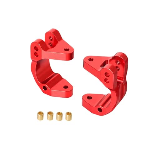 eejinwen Aluminium C Hub Set Upgrades Teile Zubehör for 1/10 RC Crawler Auto for ARR-ma for Mega(Rood) von eejinwen